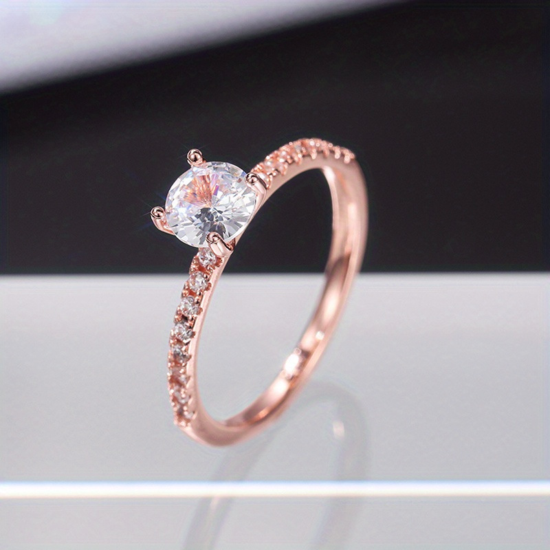 Minimalist Sparkling Rings Circular Rings Wedding Jewelry